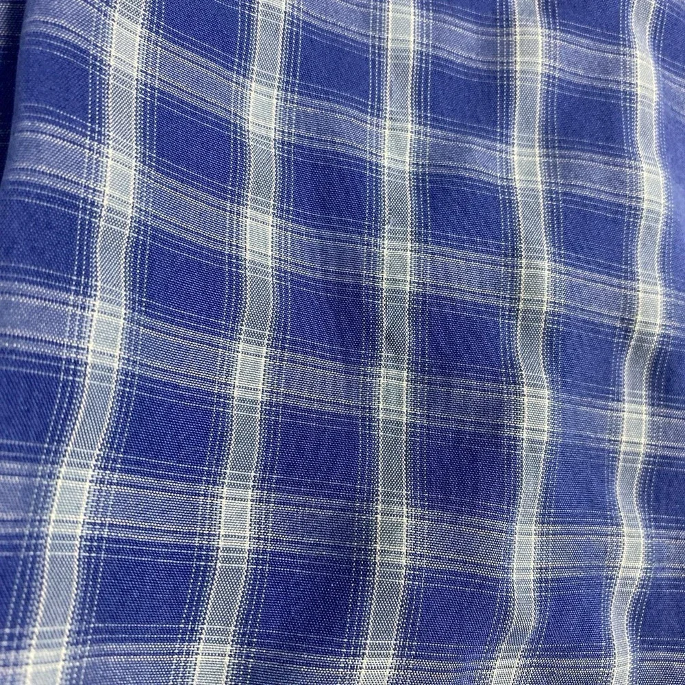 The North Face Shirt Mens M Blue Plaid Long Sleeve Button Up Vented Hiking